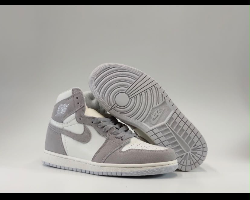Jordan 1 Mid Uomo – Grigio e Bianco